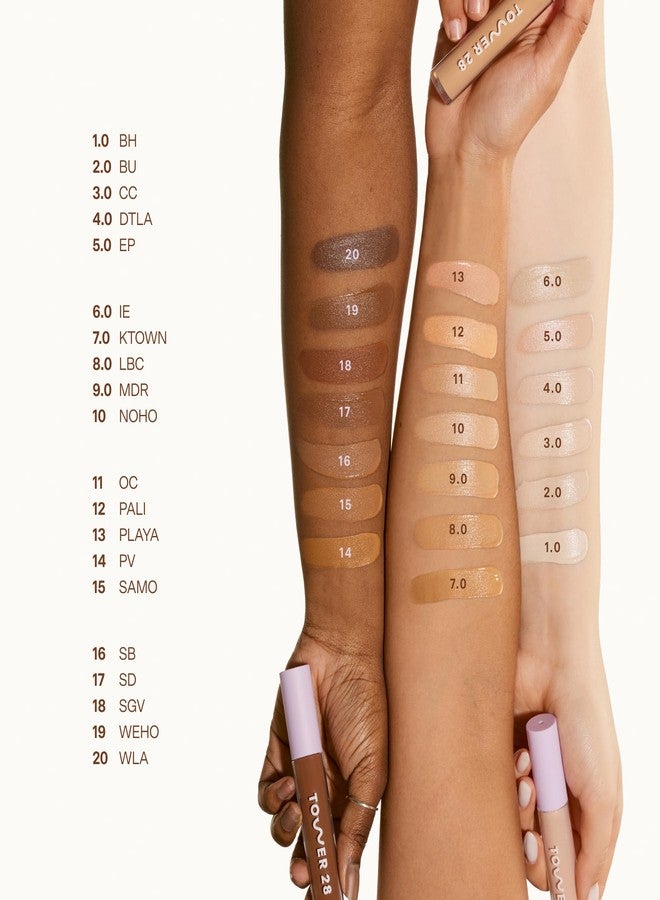 تاور 28 كونسيلر سيروم تاور 28 بيوتي سوايب - كونسيلر مرطب قابل للبناء بتغطية متوسطة مع فوائد للعناية بالبشرة الحساسة - درجة 1.0 BH، فاتح جدًا مع درجات تحتية باردة، 0.22 أونصة سائلة - Image 4